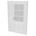 Double door with little part