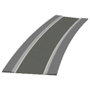 Route Courbe1Voie Avec Trottoirs26m