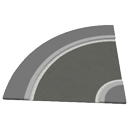 Route Courbe1Voie Avec Trottoirs90Deg