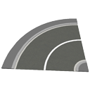 Route Courbe2Voies Avec Trottoirs90Deg