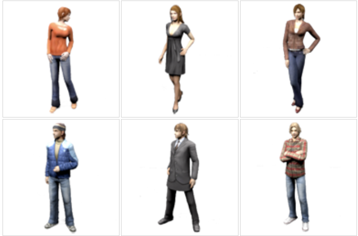 Human 3D Models. 3d people