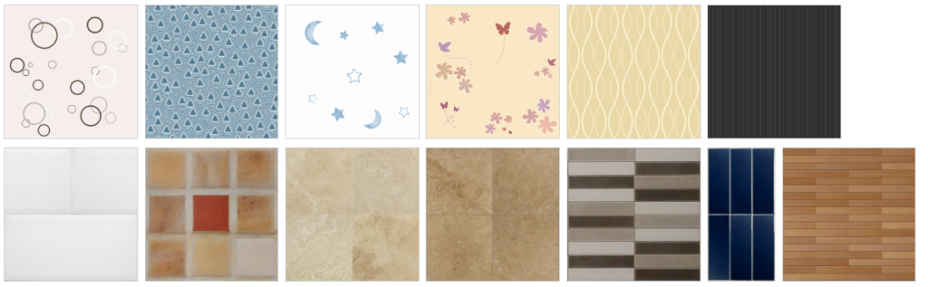 Sweet Home 3D Textures Library 1.0: 84 New Seamless Textures Released
Wall paper and tiles