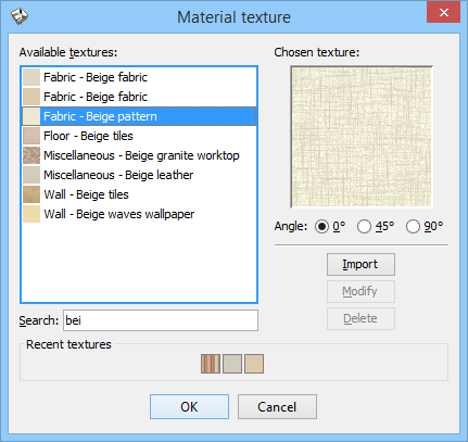 Sweet Home 3D 4.4. c texture pane