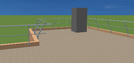 Somain 3D. Inclined handrail