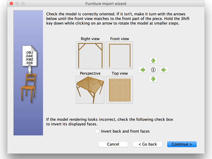 furniture import wizard