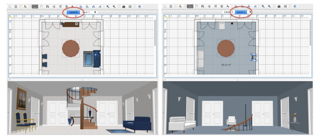 Levels viewed with Display all levels option selected