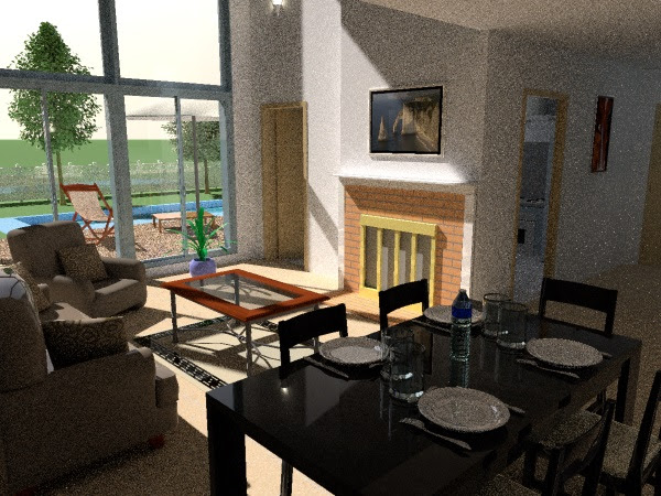 SweetHome3DExample7 - Living room at Spring with indirect light