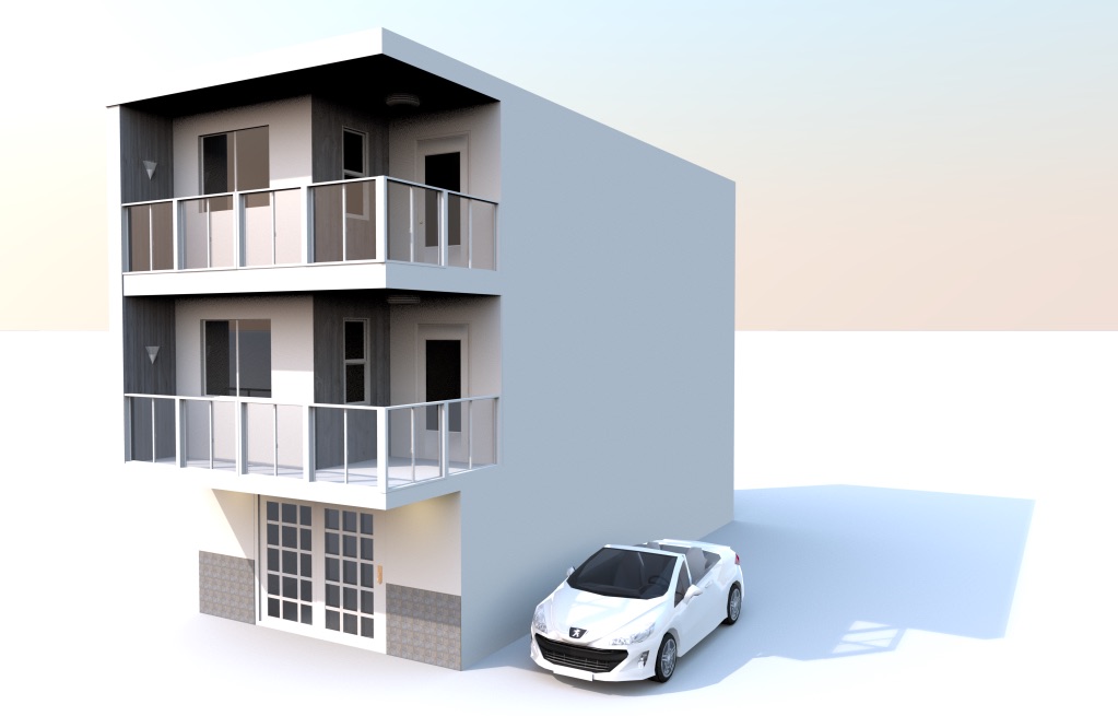 A two-story modern house