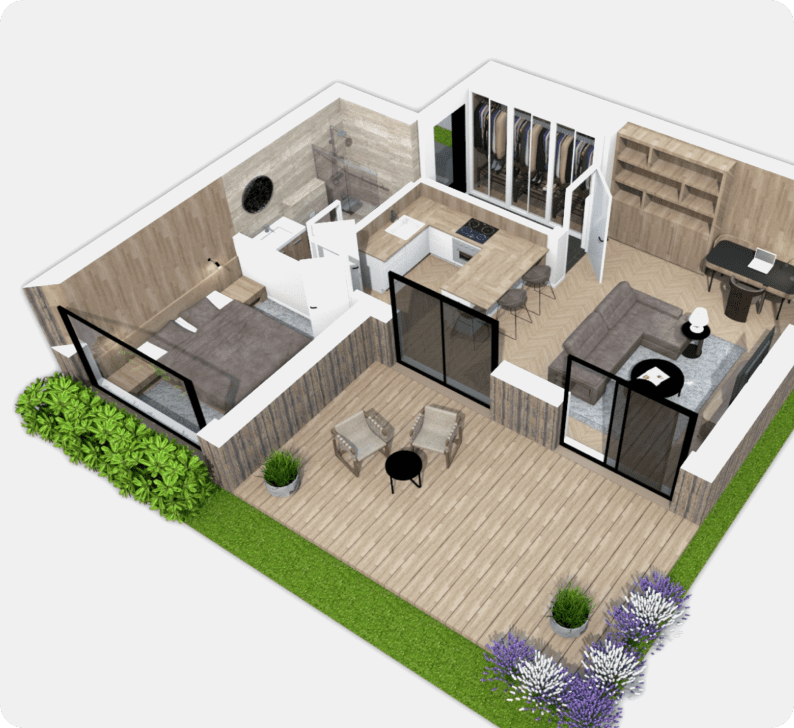 Insert Doors, Windows, Furniture and Customize Every Room